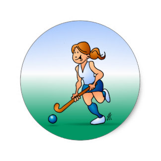 field hockey girl classic round sticker ra131fd060d794fc7ba455be2bf4122f0 v9waf 8byvr 324